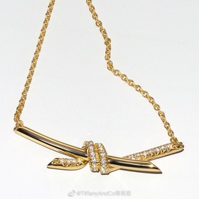 Колье Tiffany с узлом с бриллиантами, изготовлено из серебра 925