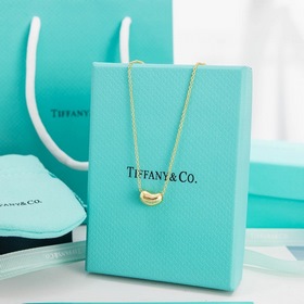 Ожерелье Tiffany Bead Чистое серебро, двойная цепочка с обеих ст