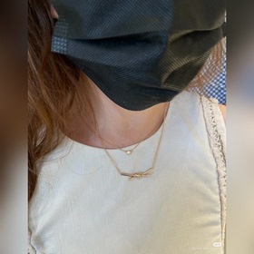 Колье Tiffany с узлом Гладкая поверхность, изготовлено из серебр