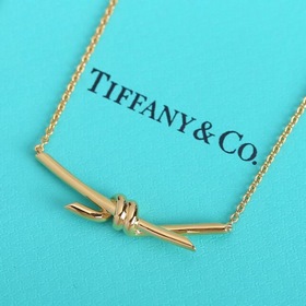 Колье Tiffany с узлом Гладкая поверхность, изготовлено из серебр