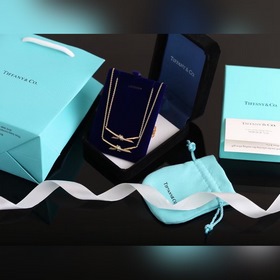 Колье Tiffany с узлом Гладкая поверхность, изготовлено из серебр