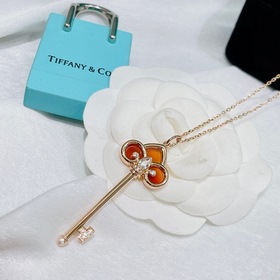 Tiffany Keys серия Ирис Красный сердолик Гладкий ключ-кулон  Од