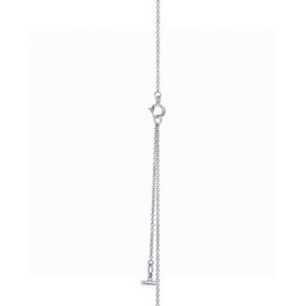 Tiffany Ожерелье с двойным T и круглым розовым камушом Изготовл