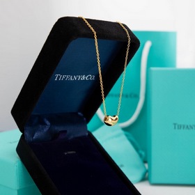 Колье Tiffany с бусинами Изготовлено из чистого серебра с двусто