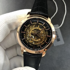 Часы Vacheron Constantin с тремя стрелками ажурным циферблатом дл
