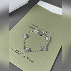 Van Cleef & Arpels Мини-браслет с пятью бриллиантами Очень вы