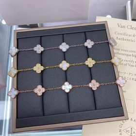 VCA Vintage Alhambra браслет 5 четырехлистных символов удачи, бра