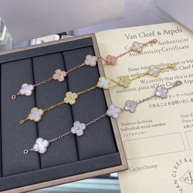 VCA Vintage Alhambra браслет 5 четырехлистных символов удачи, бра