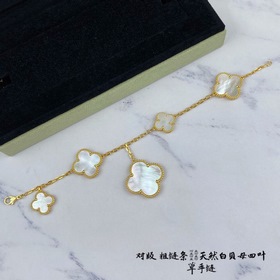 VCA Van Cleef & Arpels Новая браслет с пятилистным клевером 
