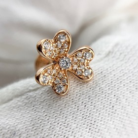 Van Cleef & Arpels Sweet Alhambra серьги с бриллиантами в фор