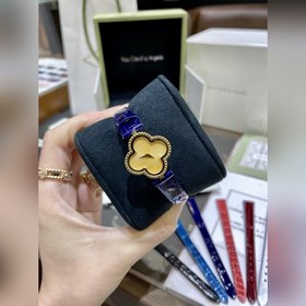 VCA Van Cleef & Arpels Четырехлистный крокодиловый кожаный ре