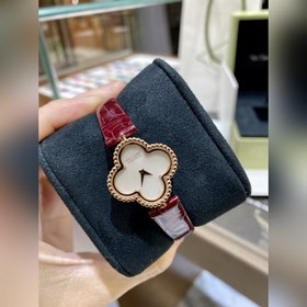 VCA Van Cleef & Arpels Четырехлистный крокодиловый кожаный ре
