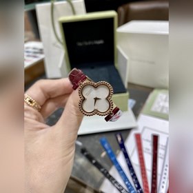 VCA Van Cleef & Arpels Четырехлистный крокодиловый кожаный ре