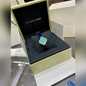 VCA Van Cleef & Arpels Четырехлистный крокодиловый кожаный ре