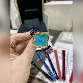 VCA Van Cleef & Arpels Четырехлистный крокодиловый кожаный ре