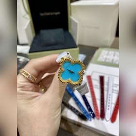 VCA Van Cleef & Arpels Четырехлистный крокодиловый кожаный ре
