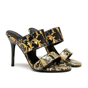 VERSACE Весна-лето-осень, новые туфли на высоком каблуке Материал