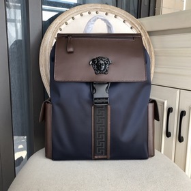 Мужской рюкзак Versace из нейлона с импортной кожей, модель： 8888
