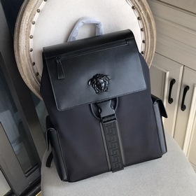 Versace Рюкзак из нейлоновой ткани с оригинальной кожей, модель： 