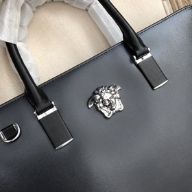 Versace Кодный замок Импортная кожа Высококачественный портфель +
