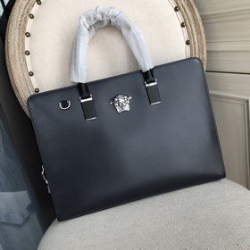 Versace Кодный замок Импортная кожа Высококачественный портфель +
