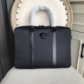 Versace Мужская сумка-портфель из нейлоновой ткани в стиле парашю