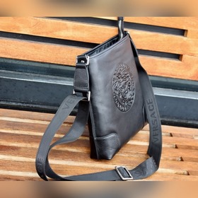 Versace Мужская сумка через плечо из кожи первого слоя, модель 03