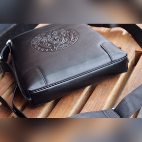 Versace Мужская сумка через плечо из кожи первого слоя, модель 03