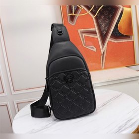 Двойная сумка на молнии Versace из телячьей кожи, модель： 8310-3