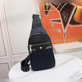 Versace сумка-нагрудная из нейлоновой ткани с двойной молнией Мод