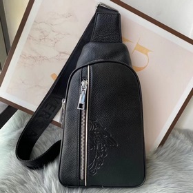 VERSACE-范思哲 Мужская сумка на грудь из импортной кожи Модель： 603