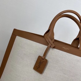 YSL коричневая сумка для покупок, сумка-тоут, модель ： 619757 Одн