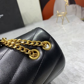 YSL Saint Laurent Мягкая сумка с логотипом на передней клапане А