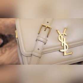 YSL Кожаная сумка через плечо с белой пряжкой Изготовлена из высо