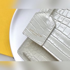 YSL Сумка с цепочкой SUNSET BAG с крокодиловым узором, большая М