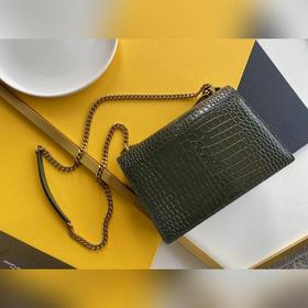 SYSL Сумка через плечо с цепочкой SUNSET BAG, большая, с крокодил