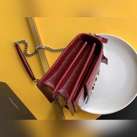 YSL Сумка с цепочкой SUNSET BAG с крокодиловым узором, большая М