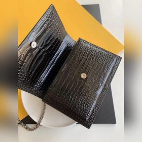 YSL Сумка с цепочкой SUNSET BAG с крокодиловым узором, большая М