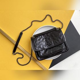 YSL Черная серебряная цепочка, новая версия, маленькая В комплект