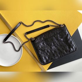 ysl Черная серебряная цепочка, новая версия, средний размер, с D-