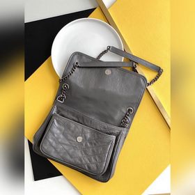 ysl темно-серый цепочка, новая версия, средний размер, с D-образн