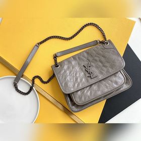 ysl светло-серый серебряный цепочка, новая версия, средний размер