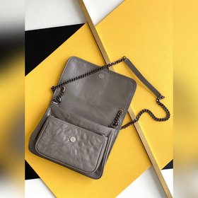 ysl светло-серый серебряный цепочка, новая версия, средний размер