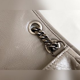 ysl светло-серый серебряный цепочка, новая версия, средний размер