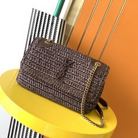 YSL NIKI Серия сумок из кожи плетения, имитирующего рафио Артику