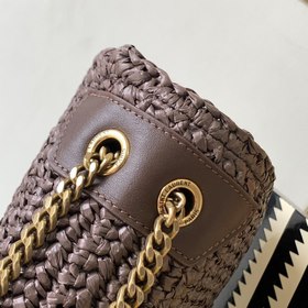 YSL NIKI Серия сумок из кожи плетения, имитирующего рафио Артику