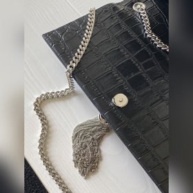 YSL Сумка через плечо с цепочкой и крокодиловым узором Модель： 3