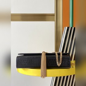 YSL Сумка через плечо с цепочкой и крокодиловым узором Модель： 3