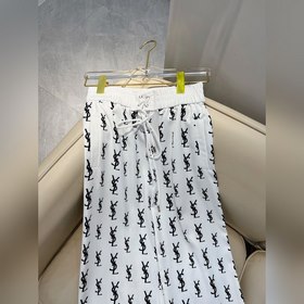 YSL/Saint Laurent Брюки с принтом из букв по всей длине Свежий и