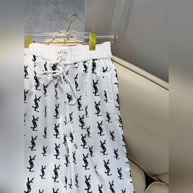 YSL/Saint Laurent Брюки с принтом из букв по всей длине Свежий и